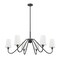 Z-Lite Gianna Chandelier, 6-Light, 46.25 In.W x 20.75 In.H, Matte Black/White 7509-6-46MB - alternate 7